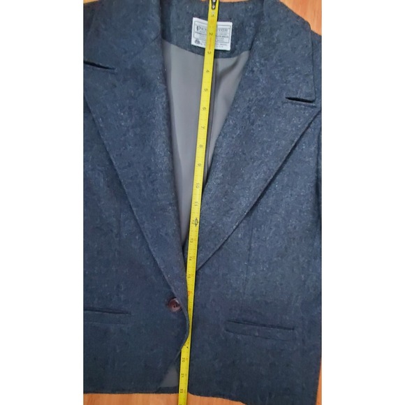 Vintage Miss Pendleton Woolen Mills Pure Virgin Wool Gray Blazer‎ Jacket Women's - Picture 4 of 7